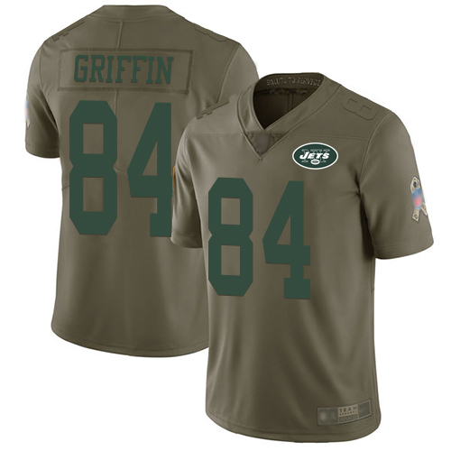 New York Jets Limited Olive Youth Ryan Griffin Jersey NFL Football #84 2017 Salute to Service